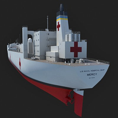 Hospital Ship Mercy 3D Model