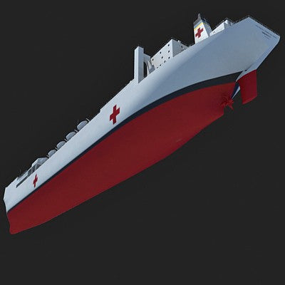 Hospital Ship Mercy 3D Model