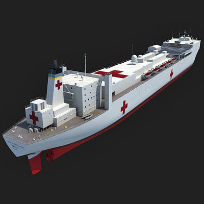 Hospital Ship Mercy 3D Model