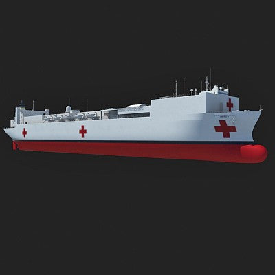 Hospital Ship Mercy 3D Model