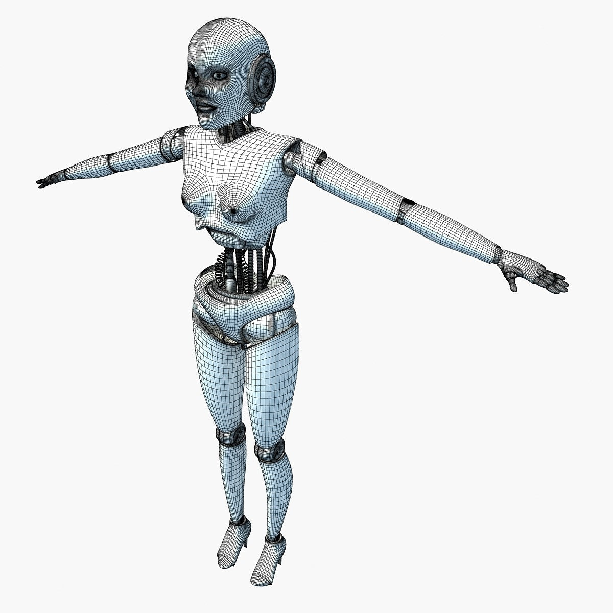 Female Robot 3D Model