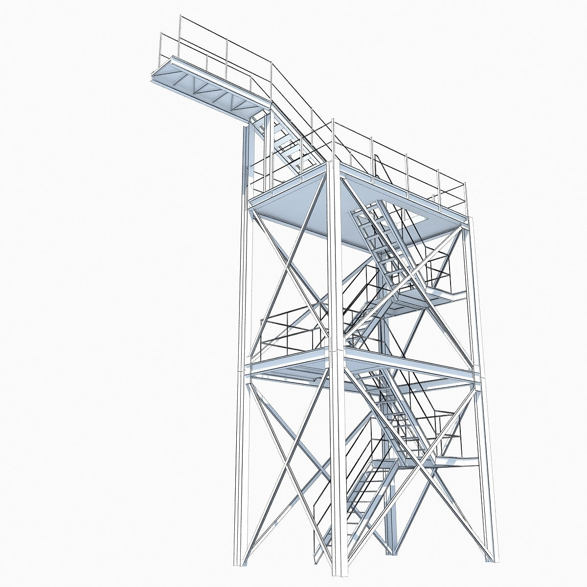 Industrial Tower 3D Model