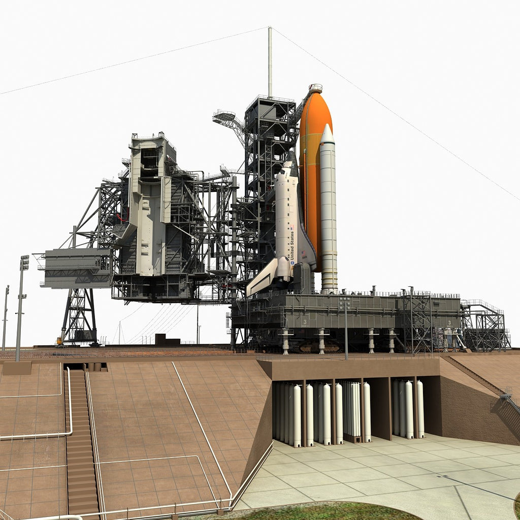 Animated Launch Complex 39A 3D Model