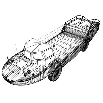 Army Amphibious Vehicle LARC-V Model