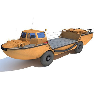 Army Amphibious Vehicle LARC-V 3D Model