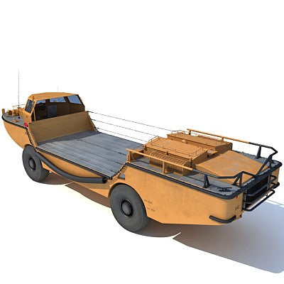 Army Amphibious Vehicle LARC-V 3D Model