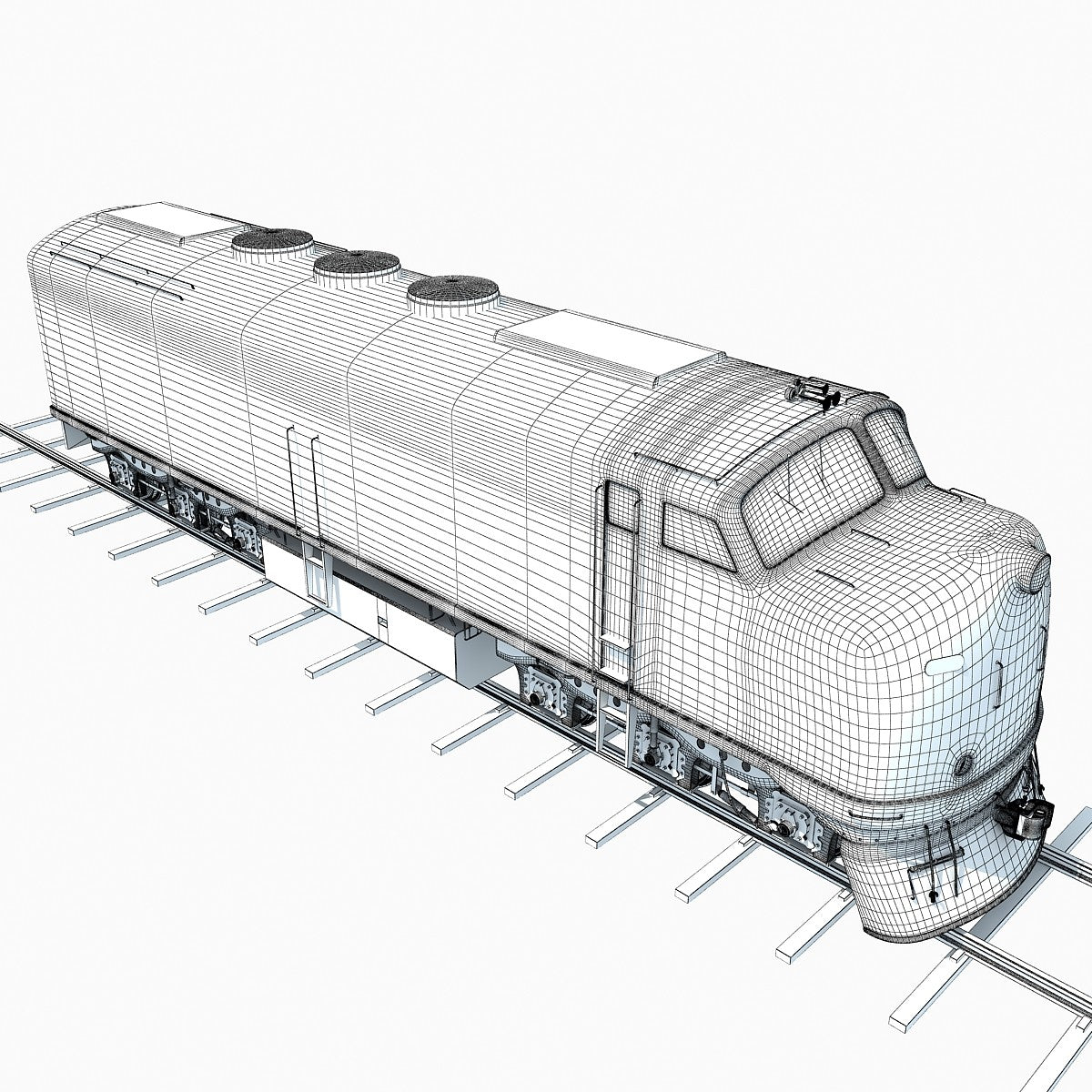 Locomotive Train 3D Model