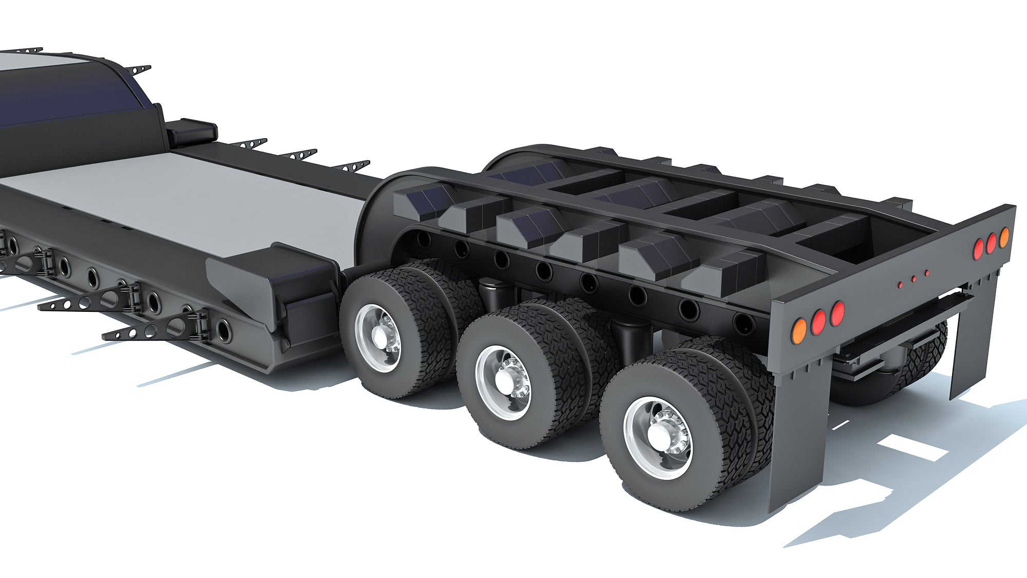 Truck with Lowboy Trailer