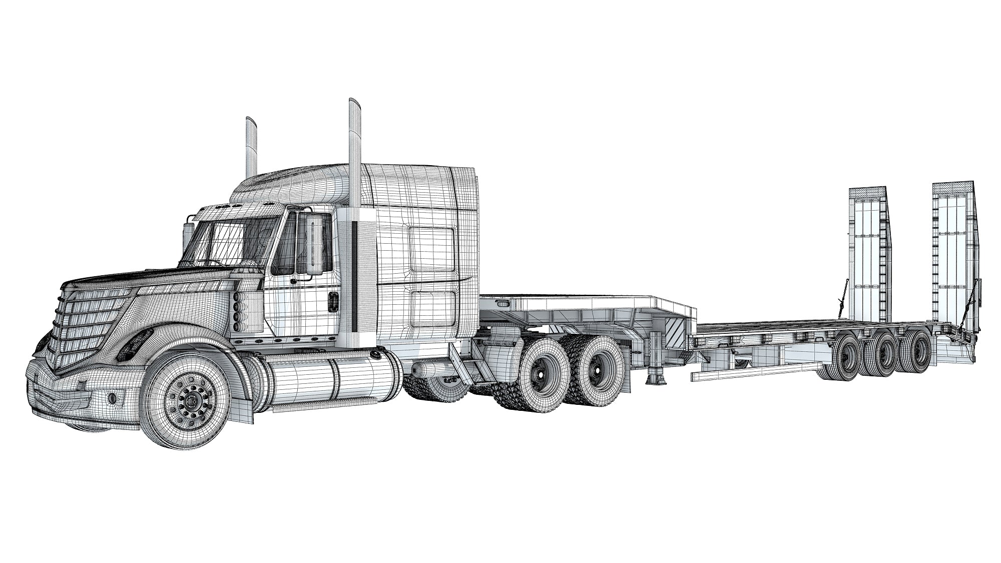 Lowboy Truck