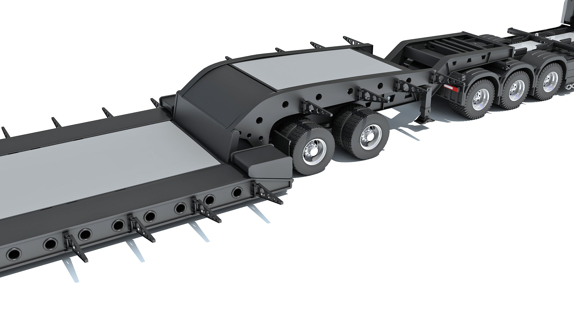 Truck with Lowboy Trailer