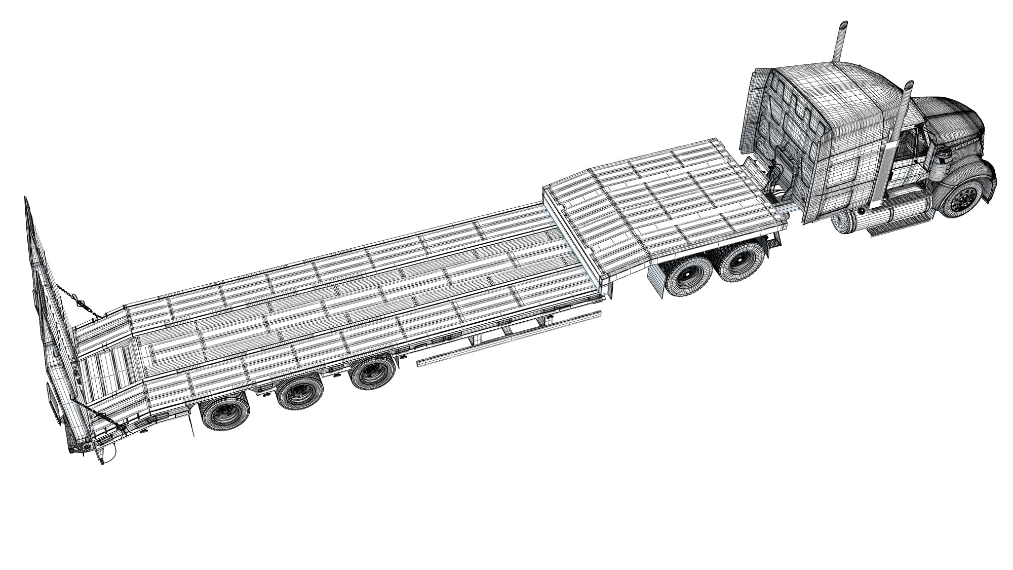 Lowboy Truck