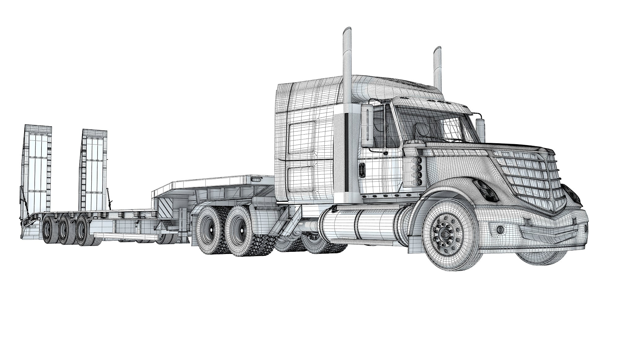 Lowboy Truck