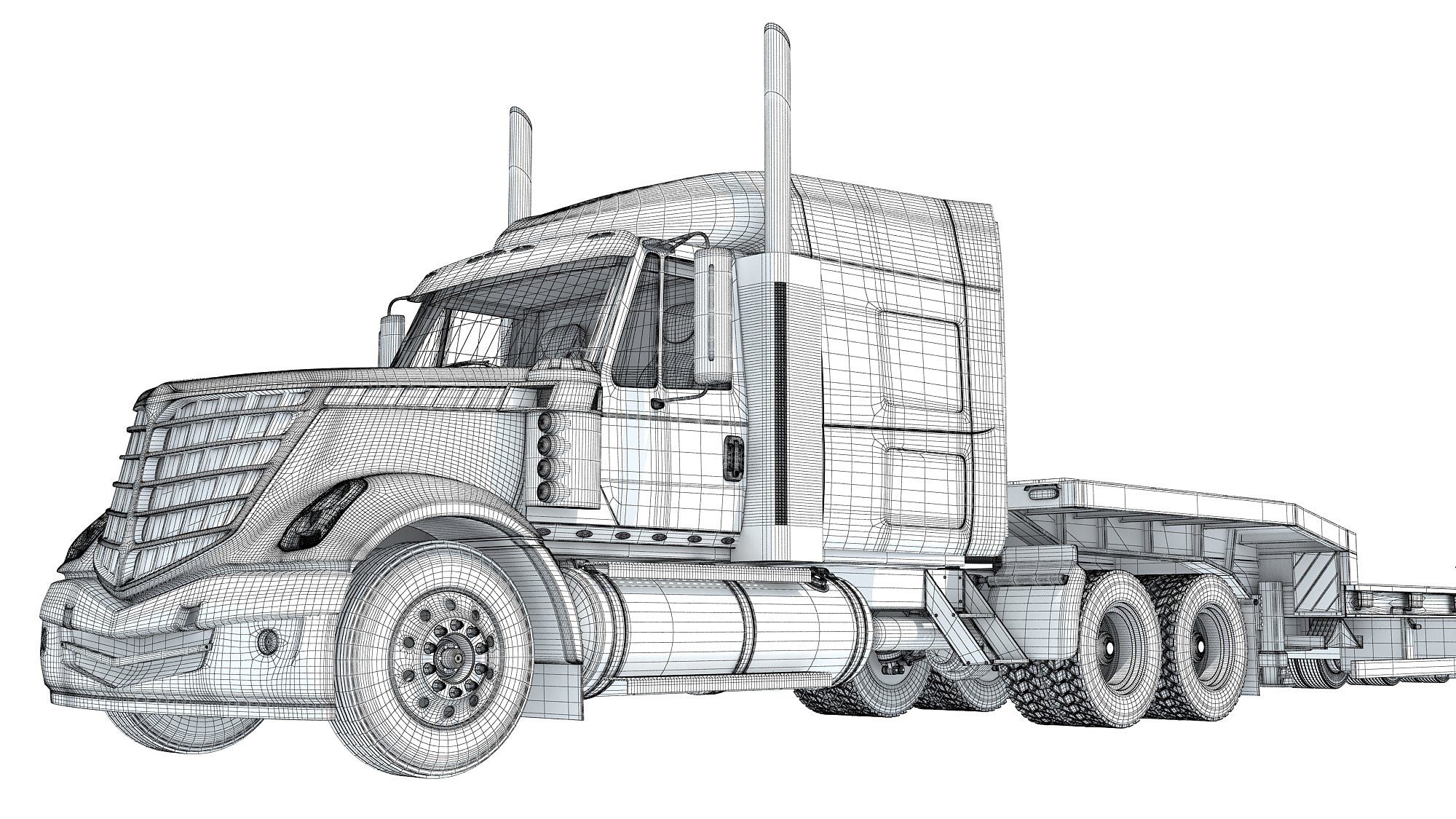 Lowboy Truck