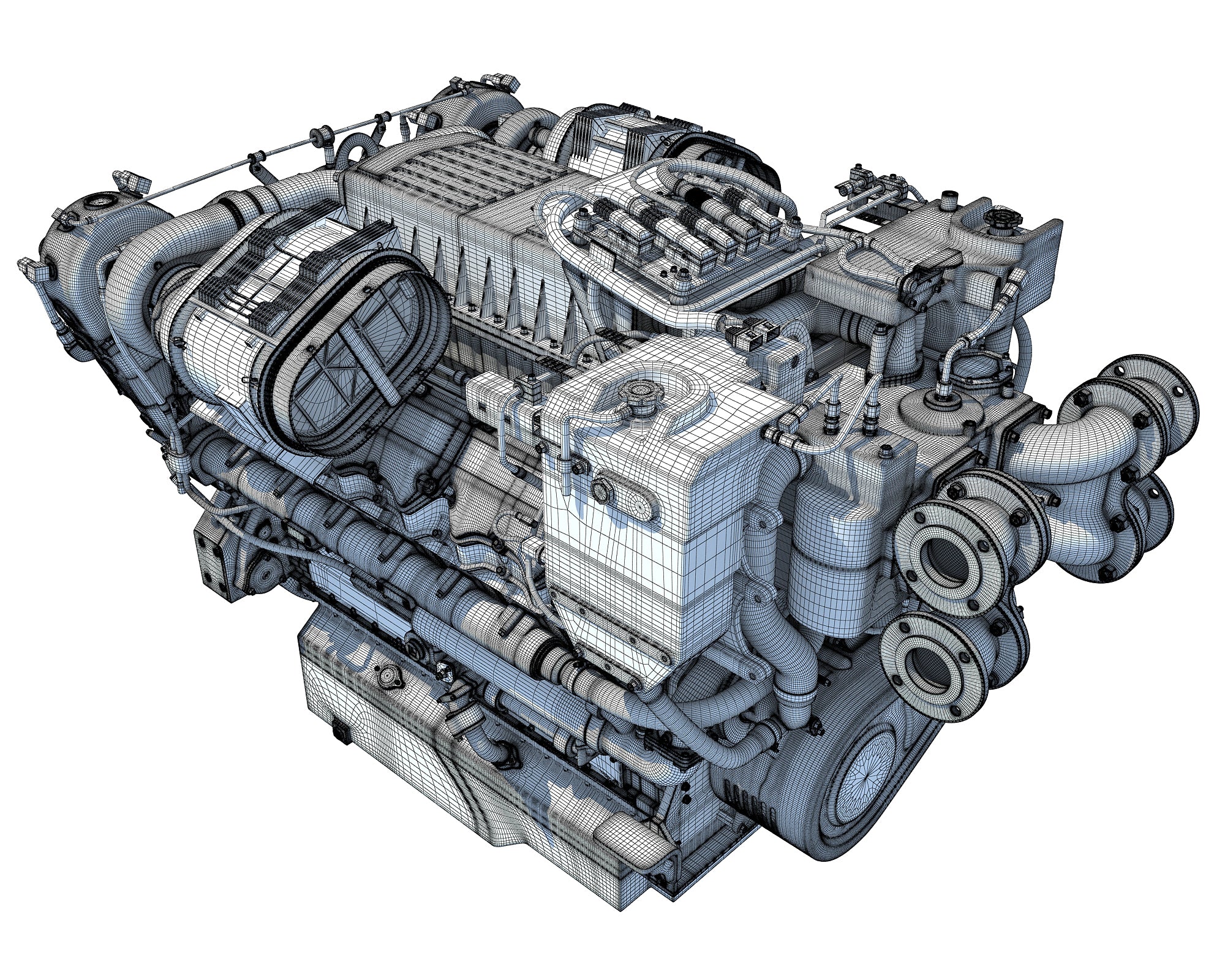 Marine Engine 3D Models