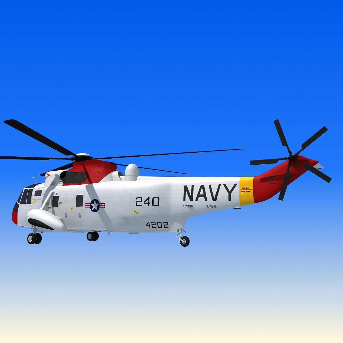 3D Helicopter Sikorsky SH-3 Sea King