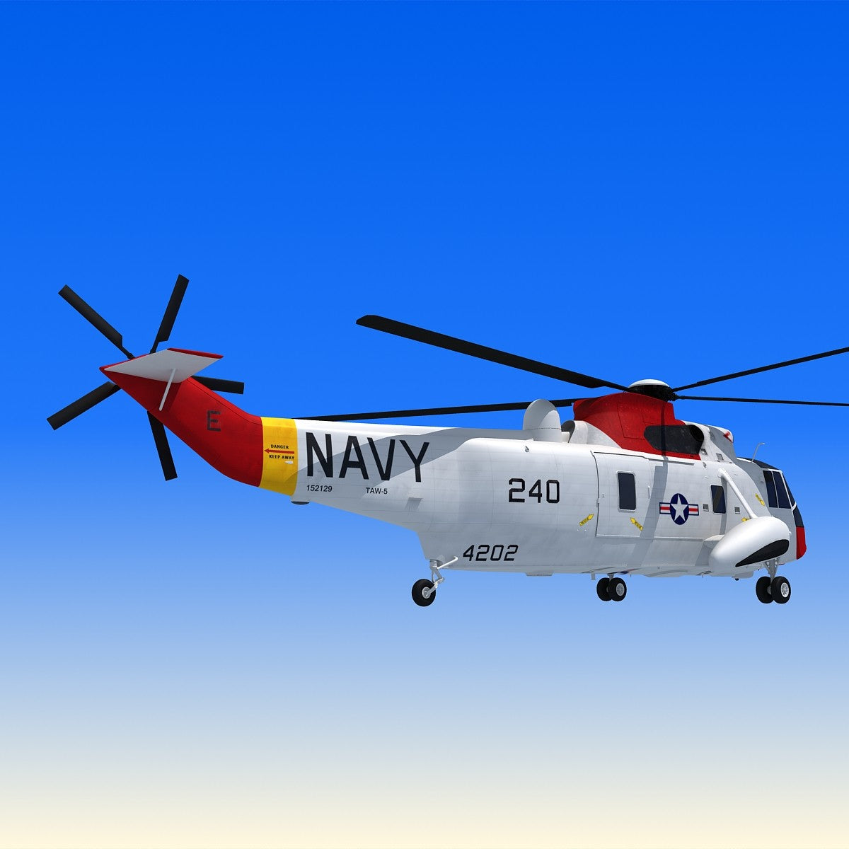 3D Helicopter Sikorsky SH-3 Sea King