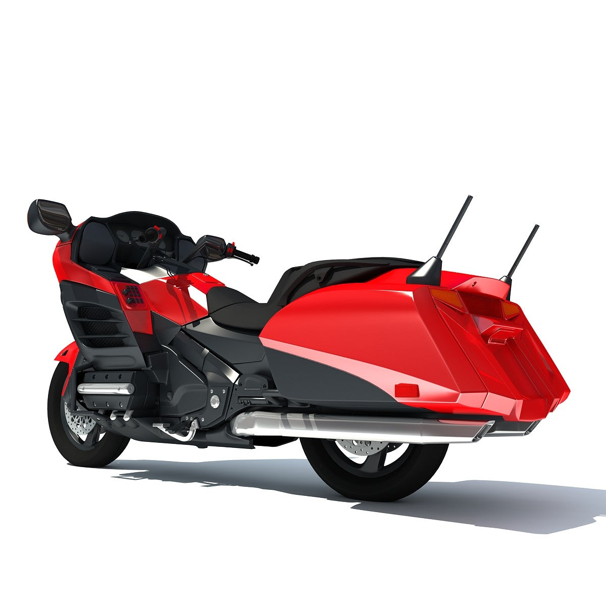 Honda Goldwing Motorcycle 3D Model