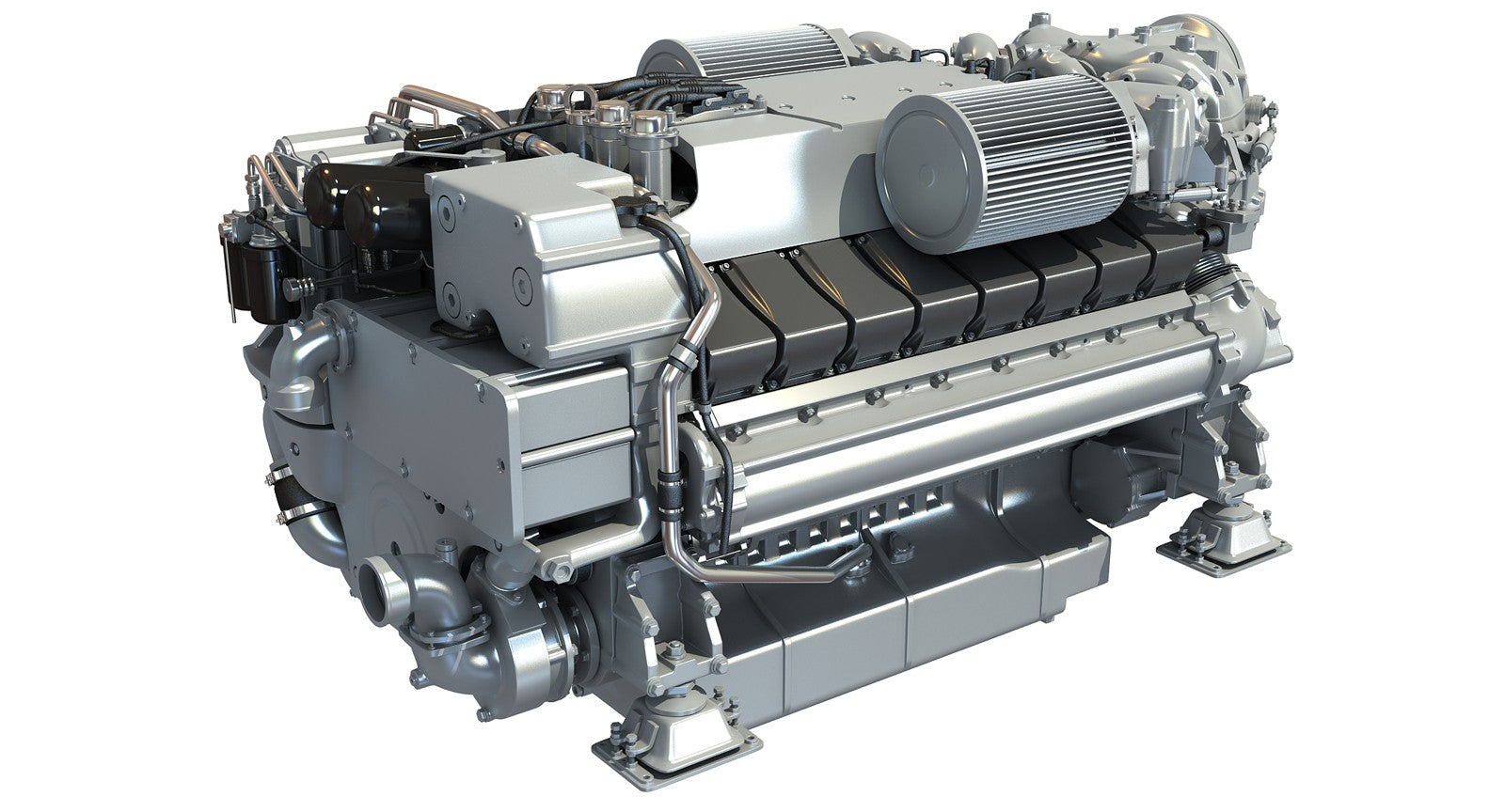 MTU Engine 3D Model