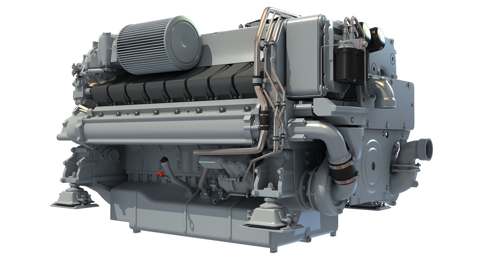 MTU Engine 3D Model