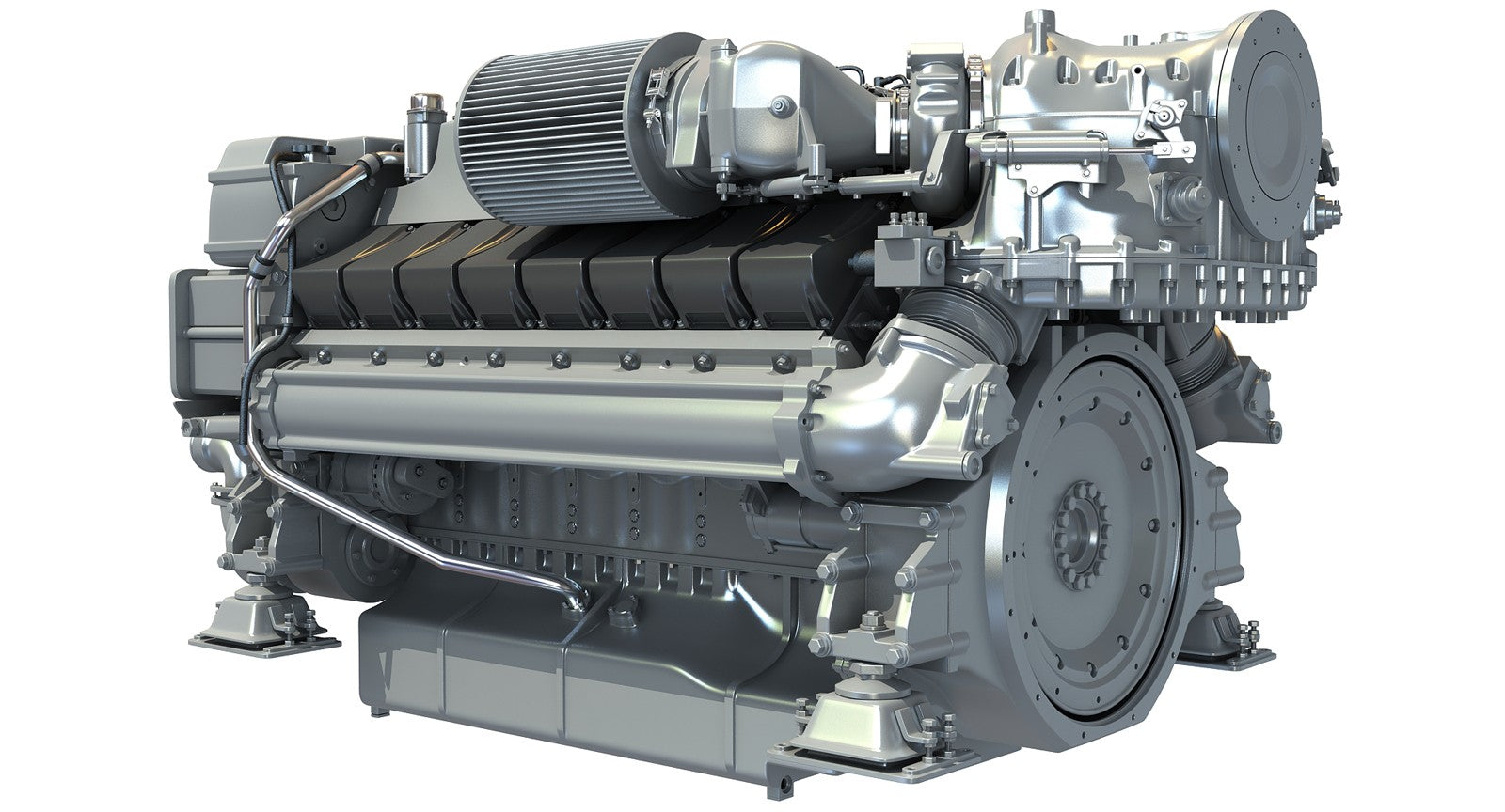 MTU Engine 3D Model