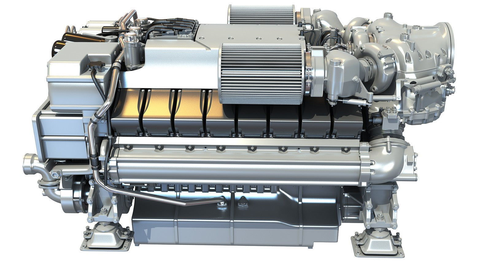 MTU Engine 3D Model