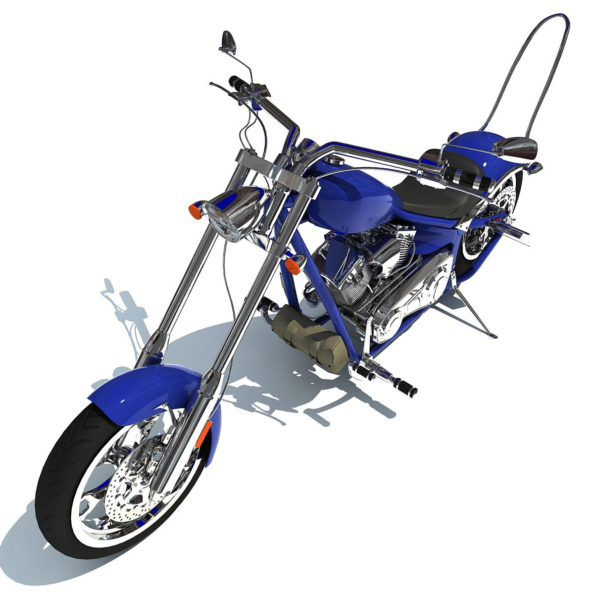 Big Dog Motorcycle 3D Model