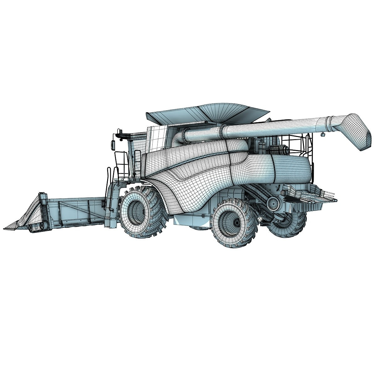 Combine harvester contour from black lines isolated on white background.  Isometric view. 3D. Vector illustration Stock Vector Image & Art - Alamy