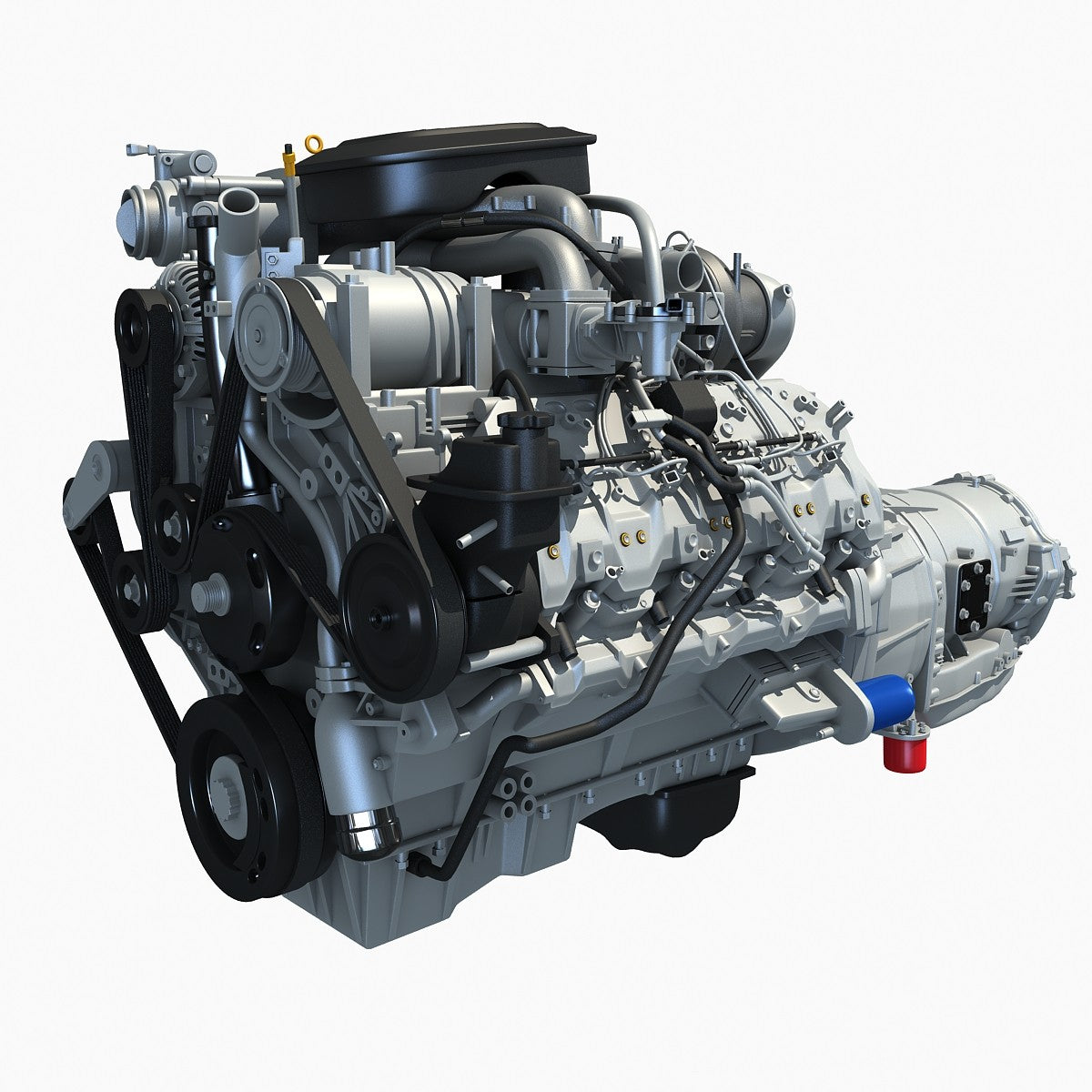 Duramax Chevrolet Silverado 3D Engine Model