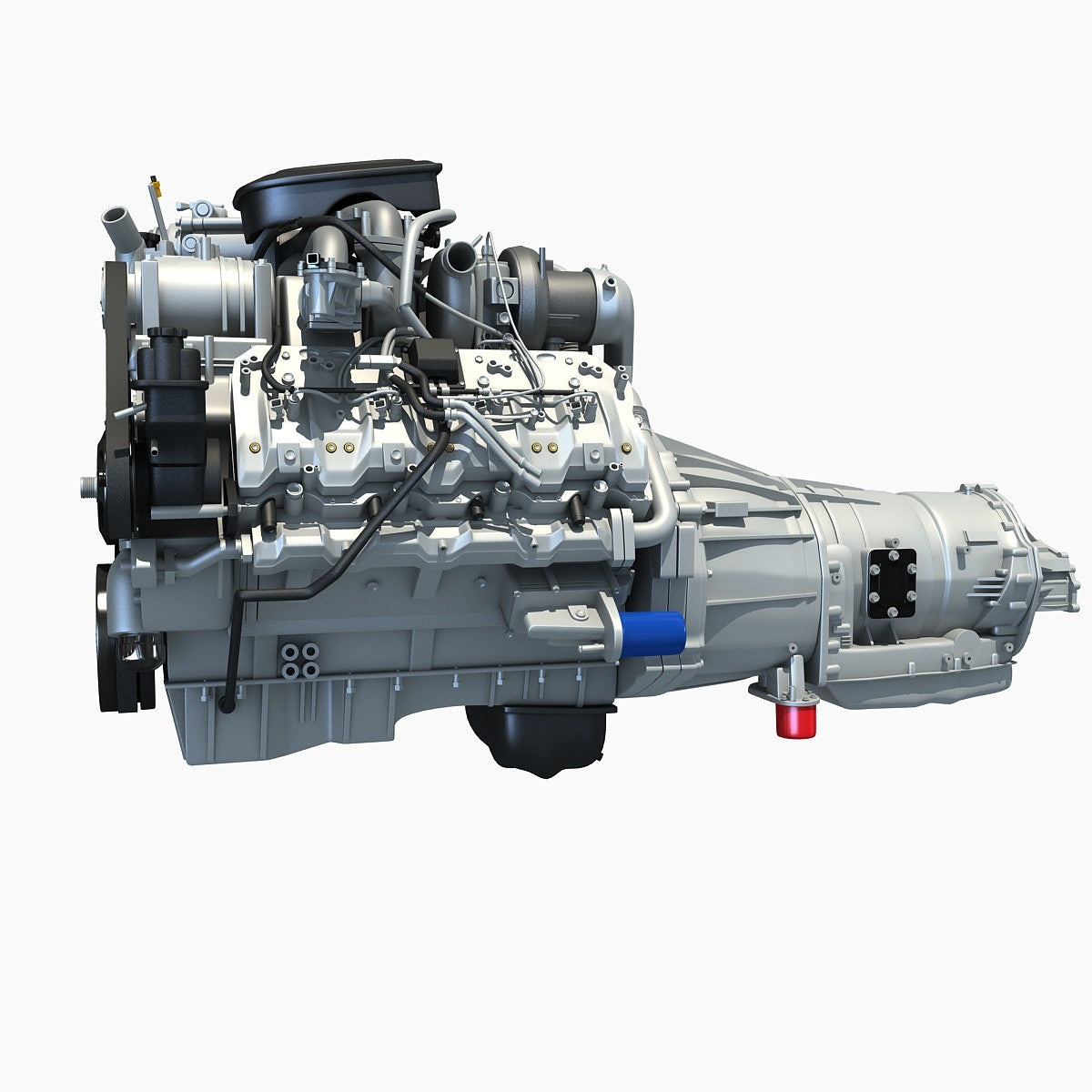 Duramax Chevrolet Silverado 3D Engine Model