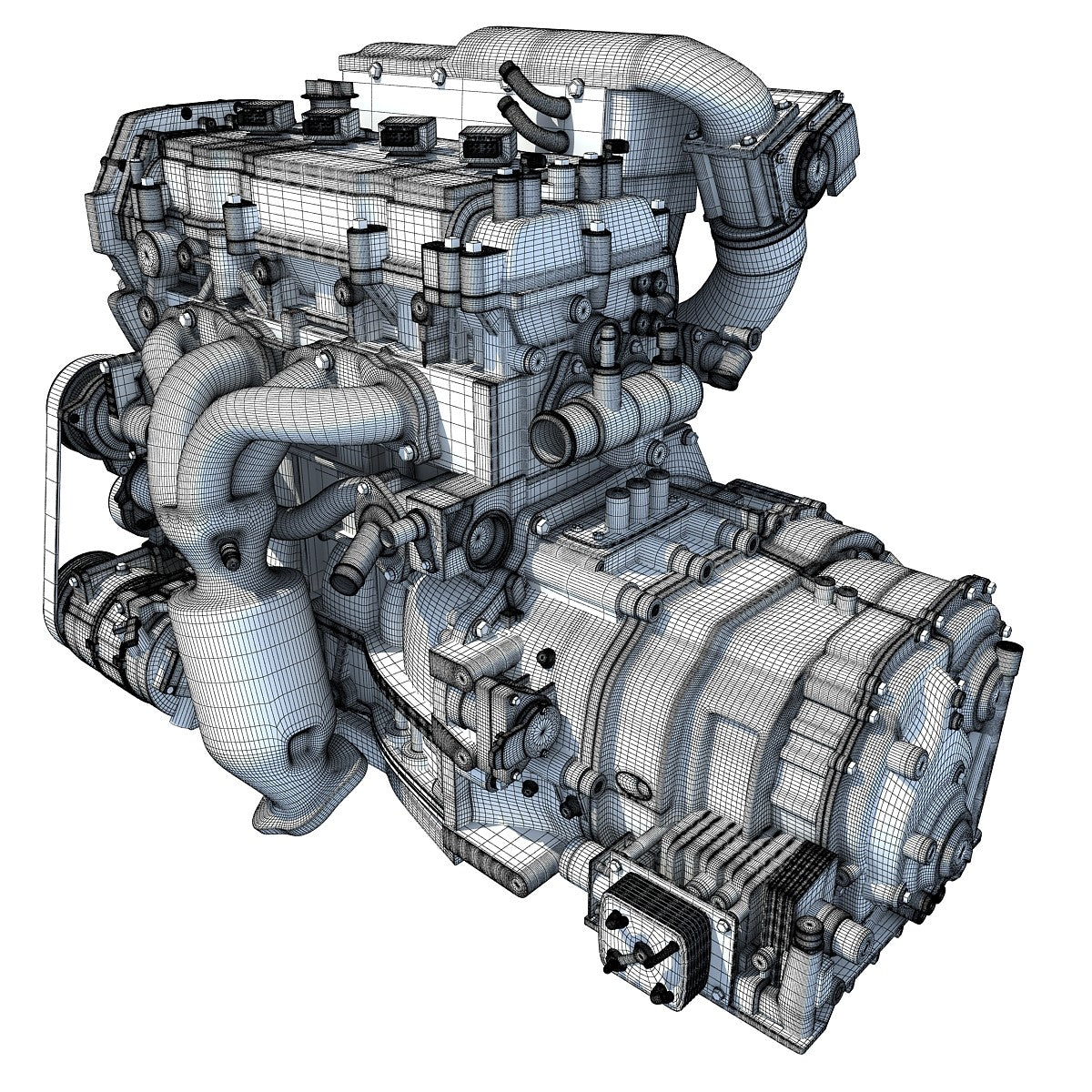 3D Engine Nissan Model