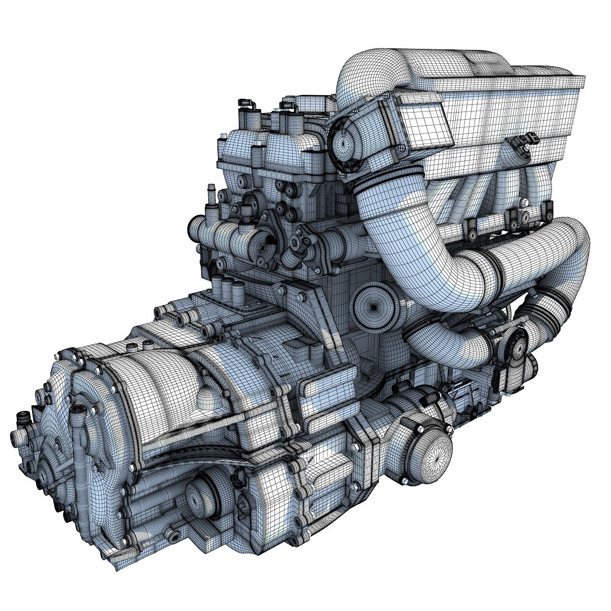 3D Engine Nissan Model