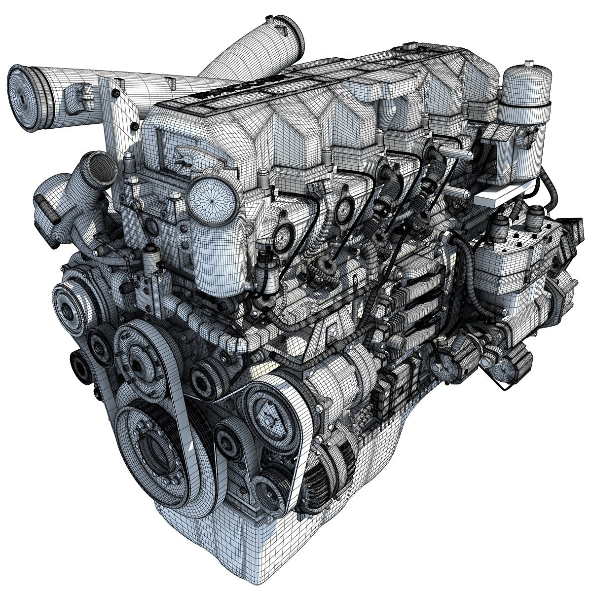 Truck Engines 3D Models