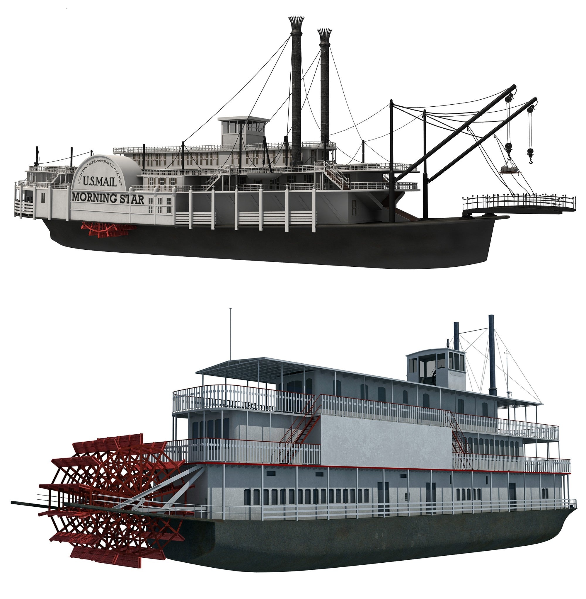 Paddle Steamer and River Boat