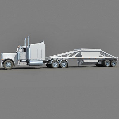 Bottom Dump Truck 3D Model