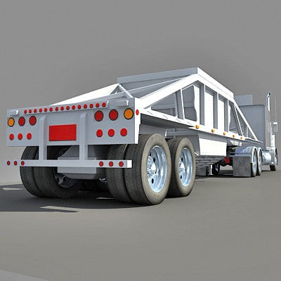 Bottom Dump Truck 3D Model