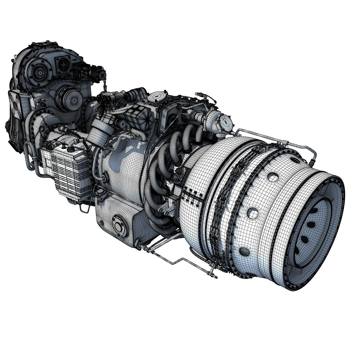 Turboprop 3D Engine Model