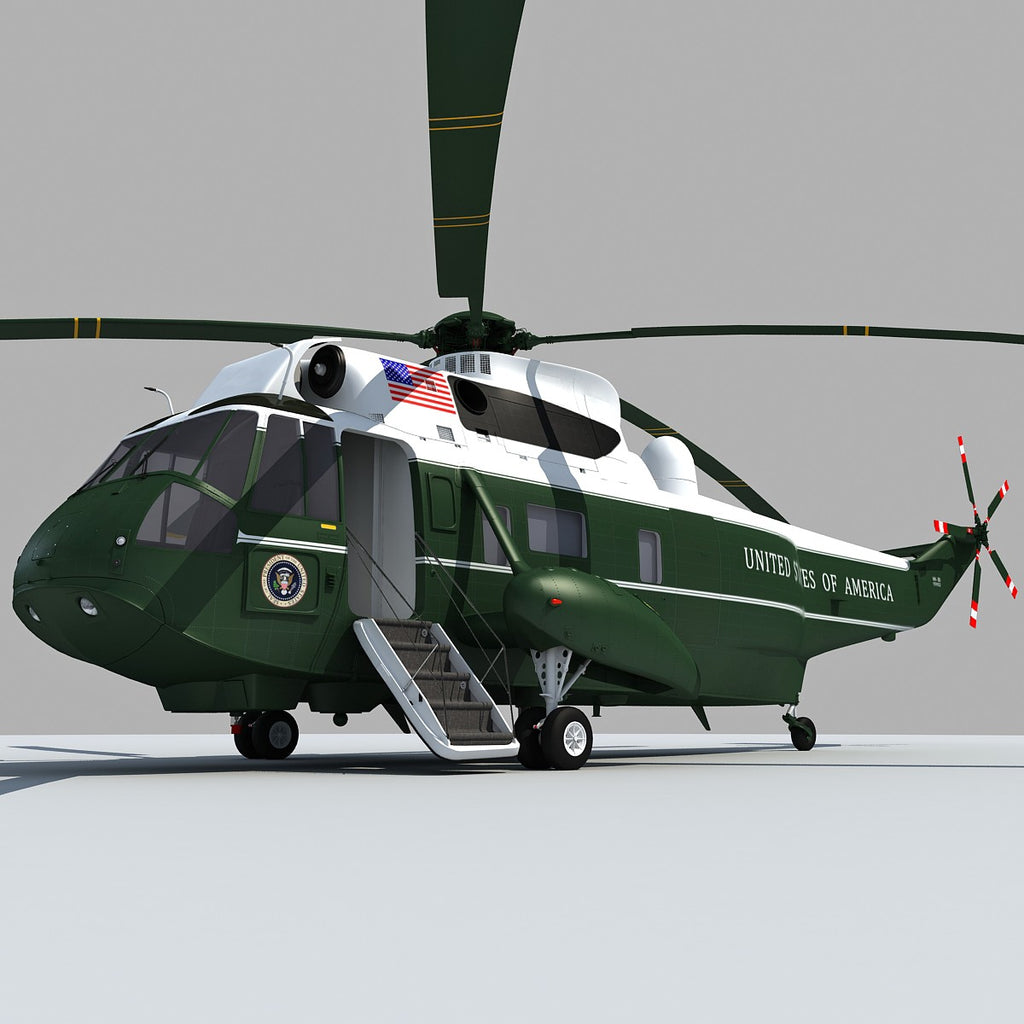 3D Marine One Sea King Helicopter Model