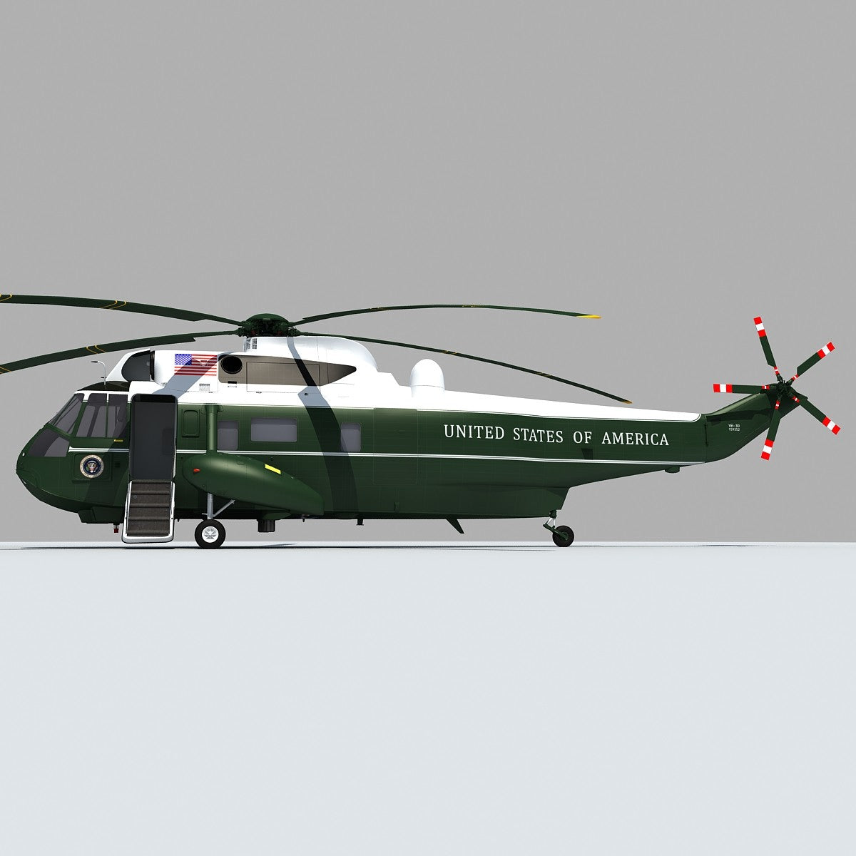 3D Marine One Sea King Helicopter Model