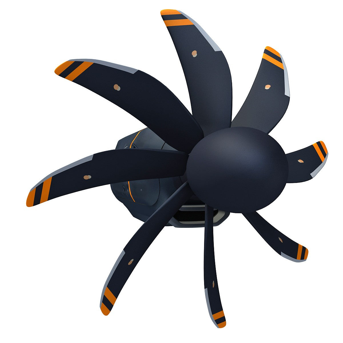 Propfan Jet Engine 3D Model