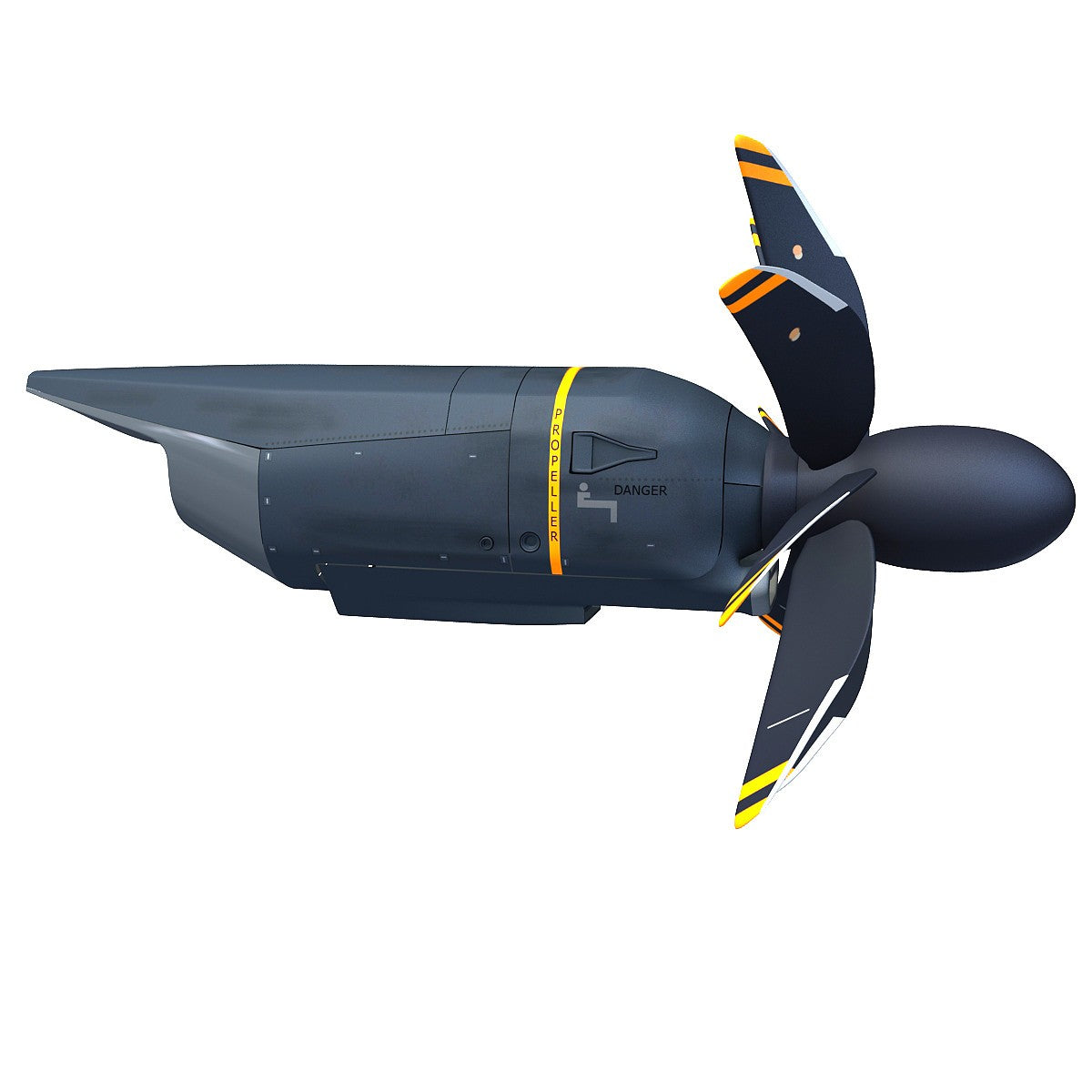 Propfan Jet Engine 3D Model