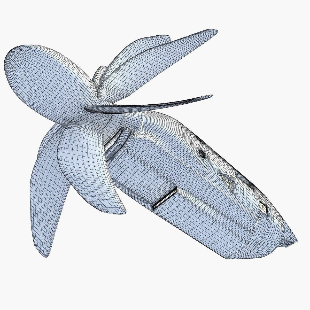 Propfan Jet Engine 3D Model