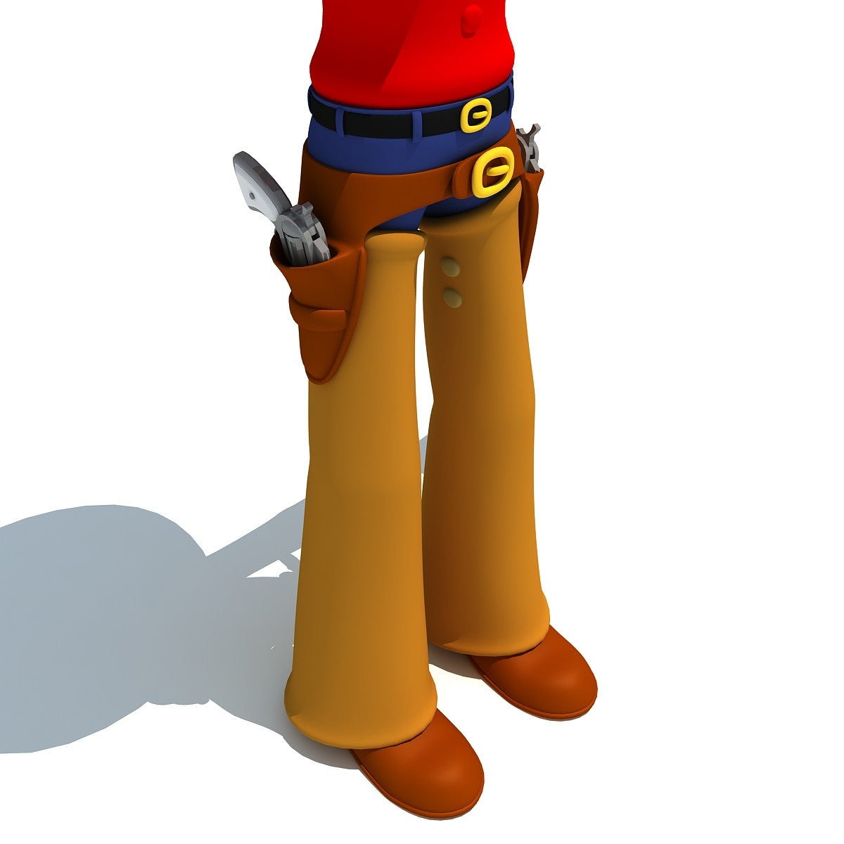 Rigged Cartoon Cowboy 3D Model
