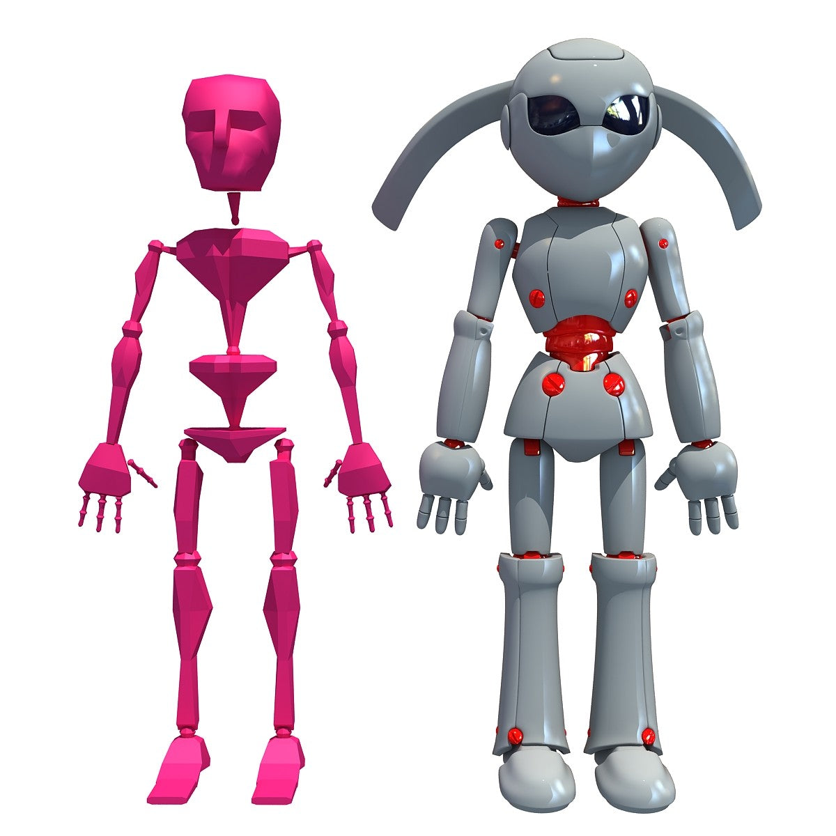 Rigged Robot 3D Model