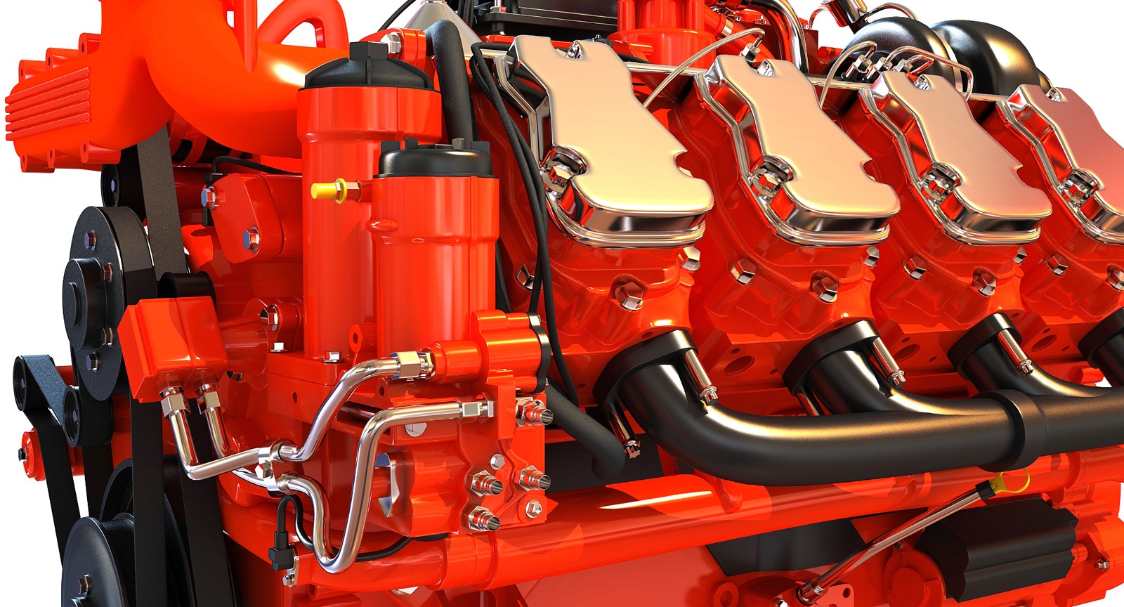 Scania V8 Engine 3D Model