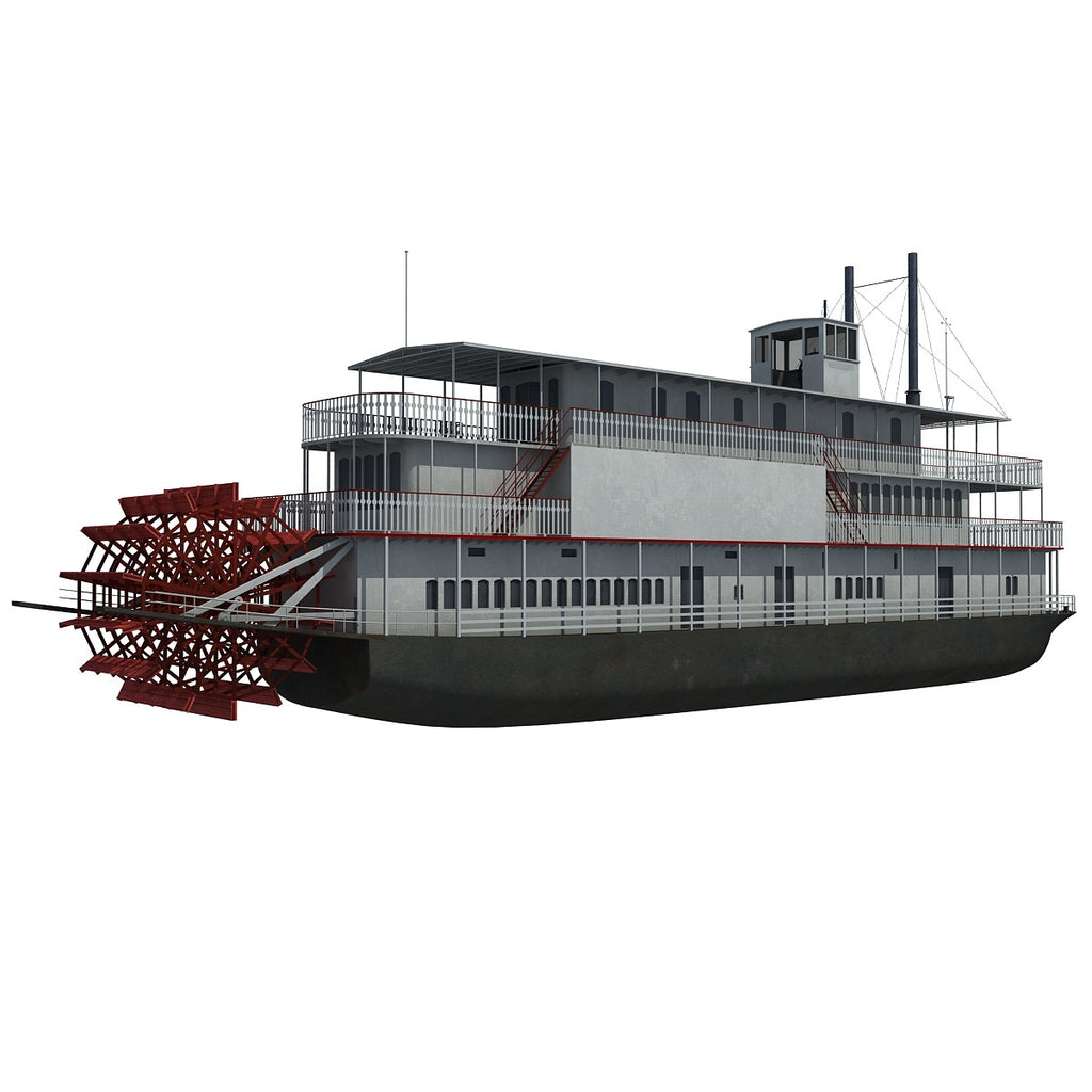 Steam Boat 3D Model