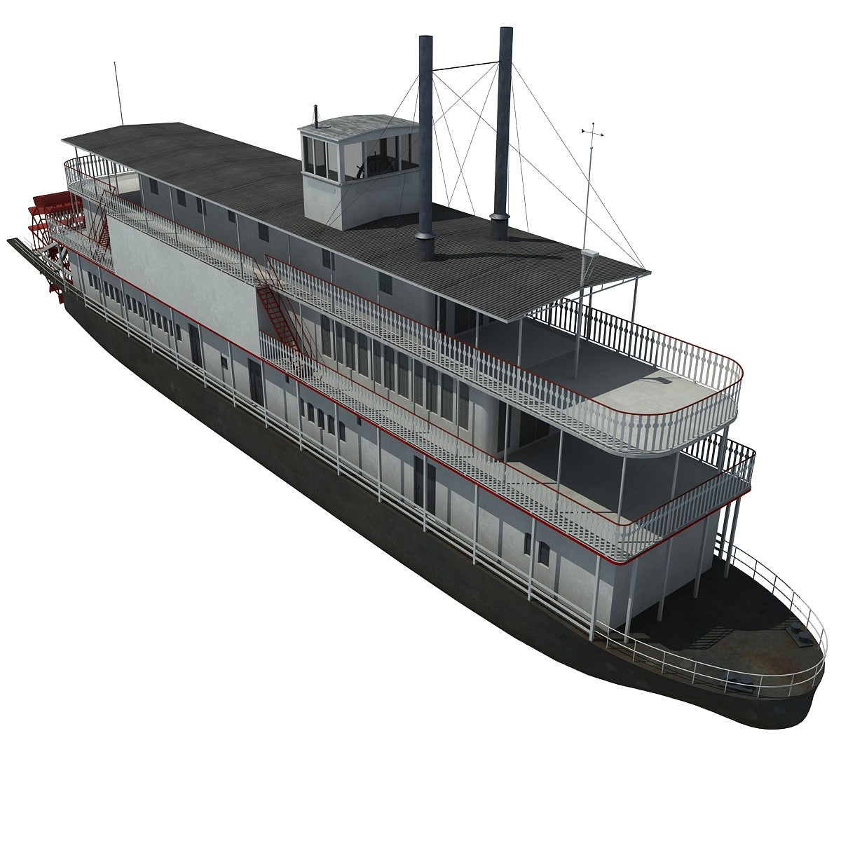 Steam Boat 3D Model