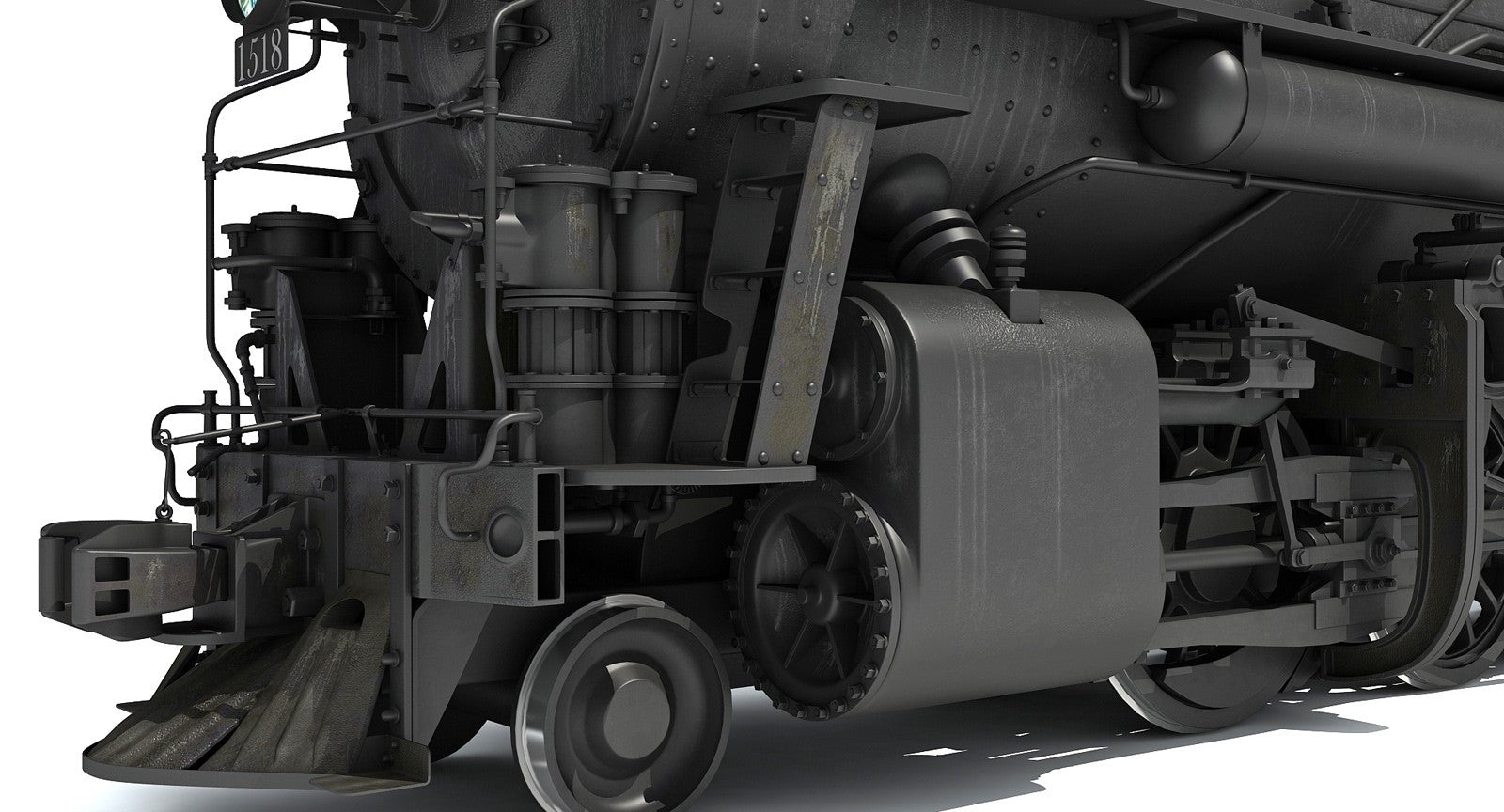 Steam Locomotive Train 3D Models
