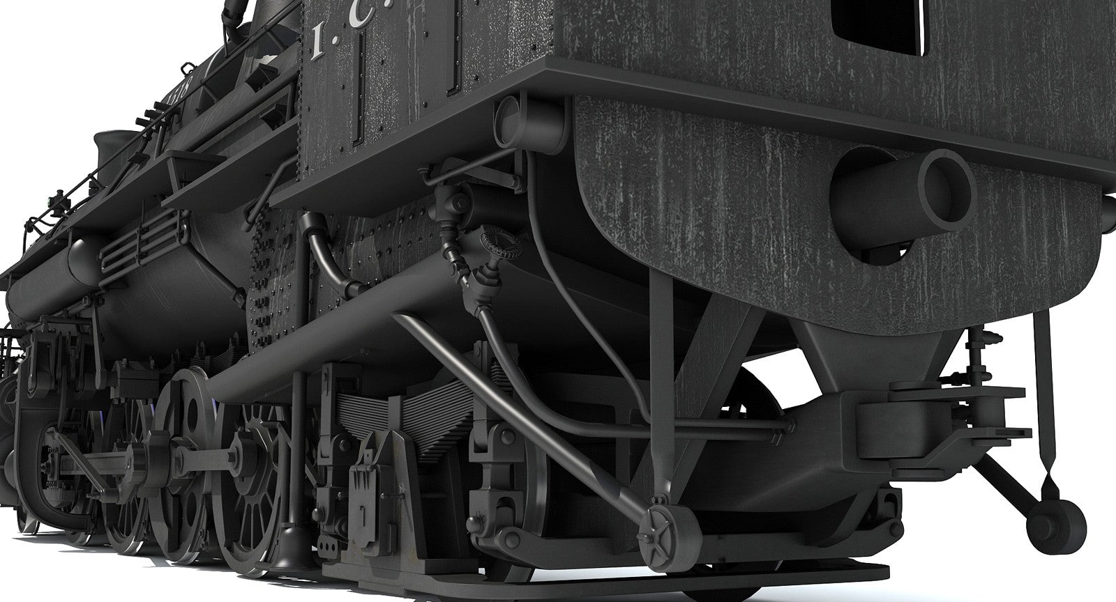 Steam Locomotive Train 3D Models