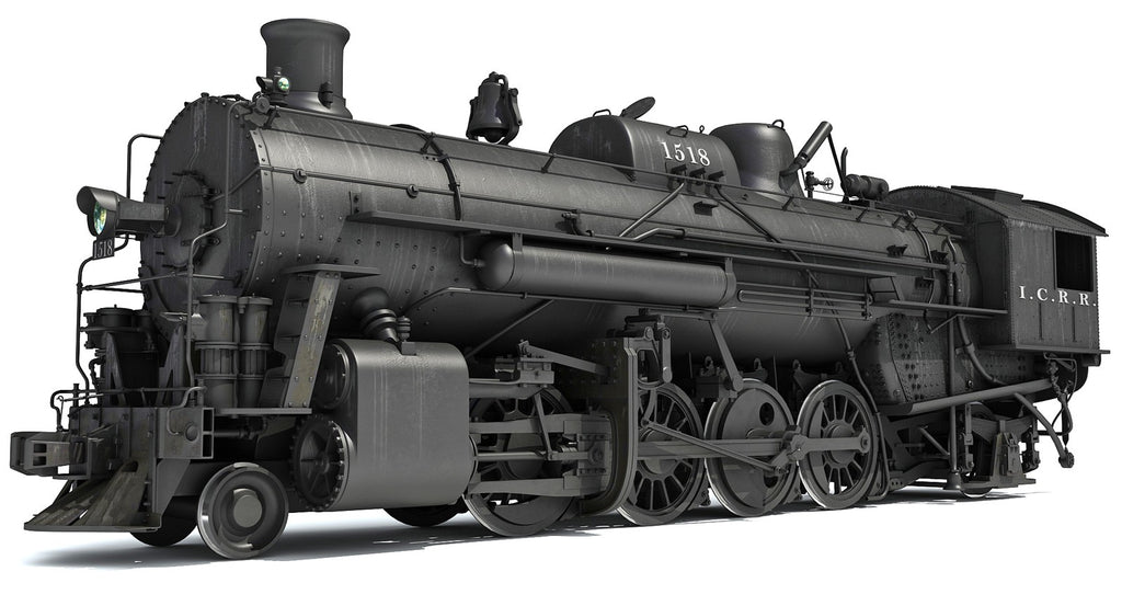 Steam Locomotive Train 3D Models