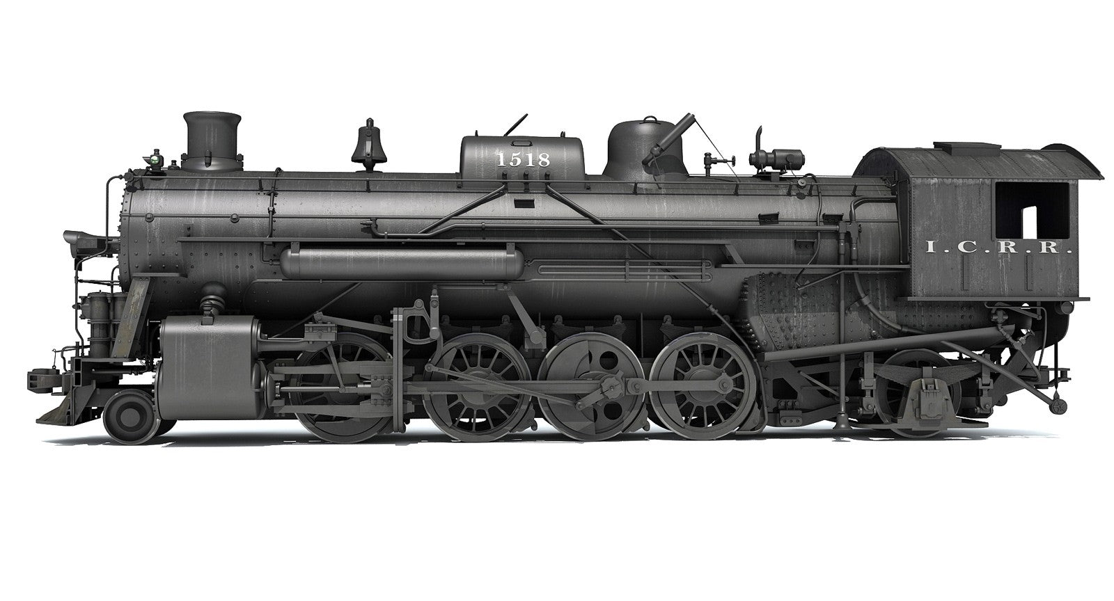 Steam Locomotive 3D Train Model